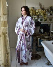 Load image into Gallery viewer, Purple Floral Dressing Gown