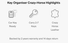 Load image into Gallery viewer, Orbitkey Organiser Crazy Horse Black
