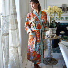Load image into Gallery viewer, Orange Paisley Dressing Gown