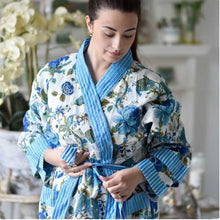 Load image into Gallery viewer, Blue Rose Dressing Gown