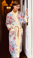 Floral Pom Pom Dressing Gown