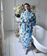 Load image into Gallery viewer, Blue Rose Dressing Gown
