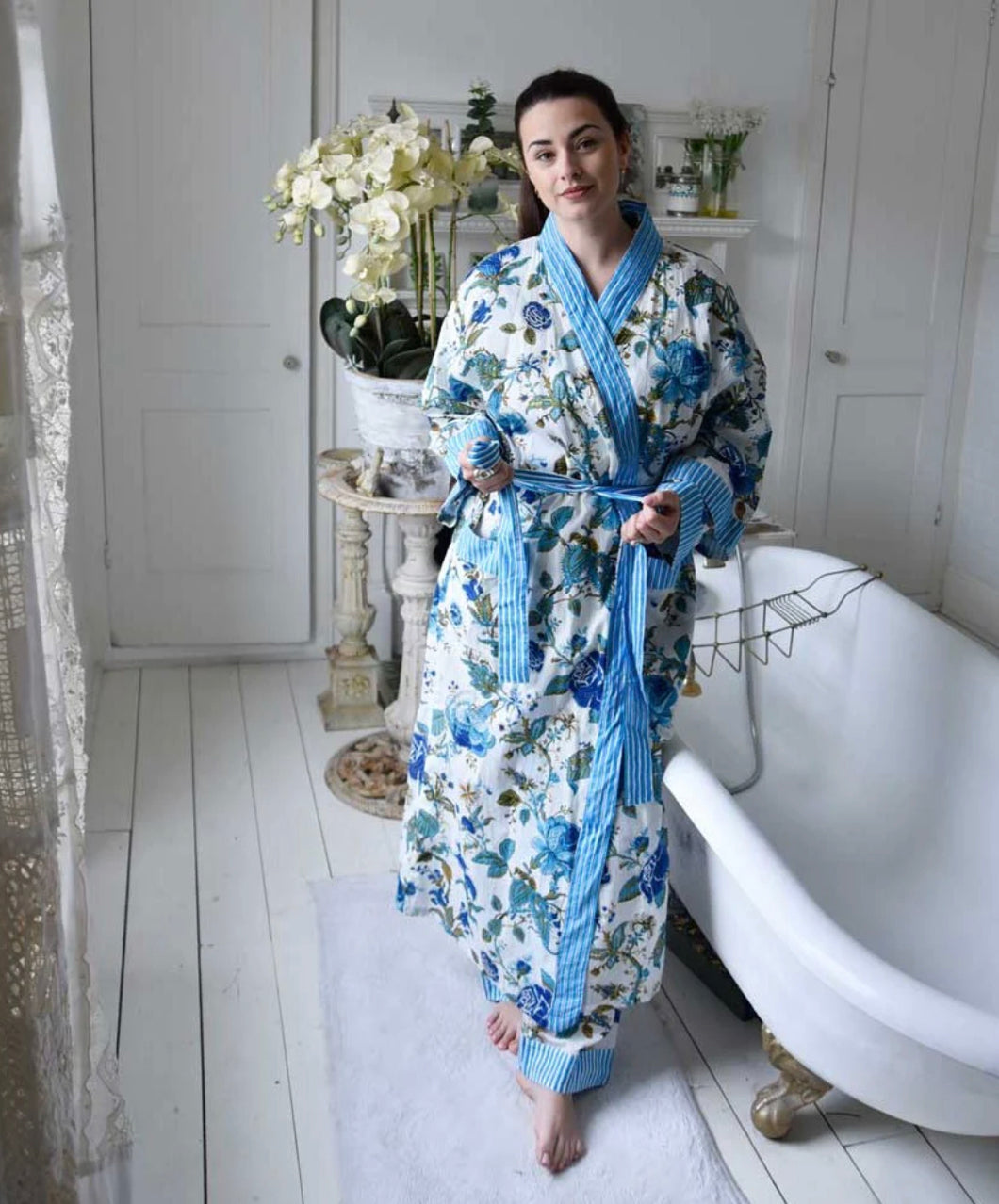 Blue Rose Dressing Gown