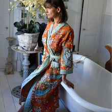 Load image into Gallery viewer, Orange Paisley Dressing Gown
