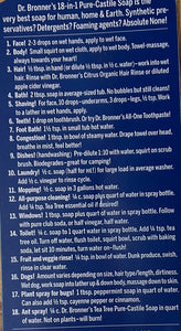 Dr Bronner’s 18-IN-1 Peppermint Pure Castile Soap