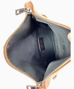 Croc Leather Clutch Handbag