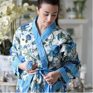 Blue Rose Dressing Gown